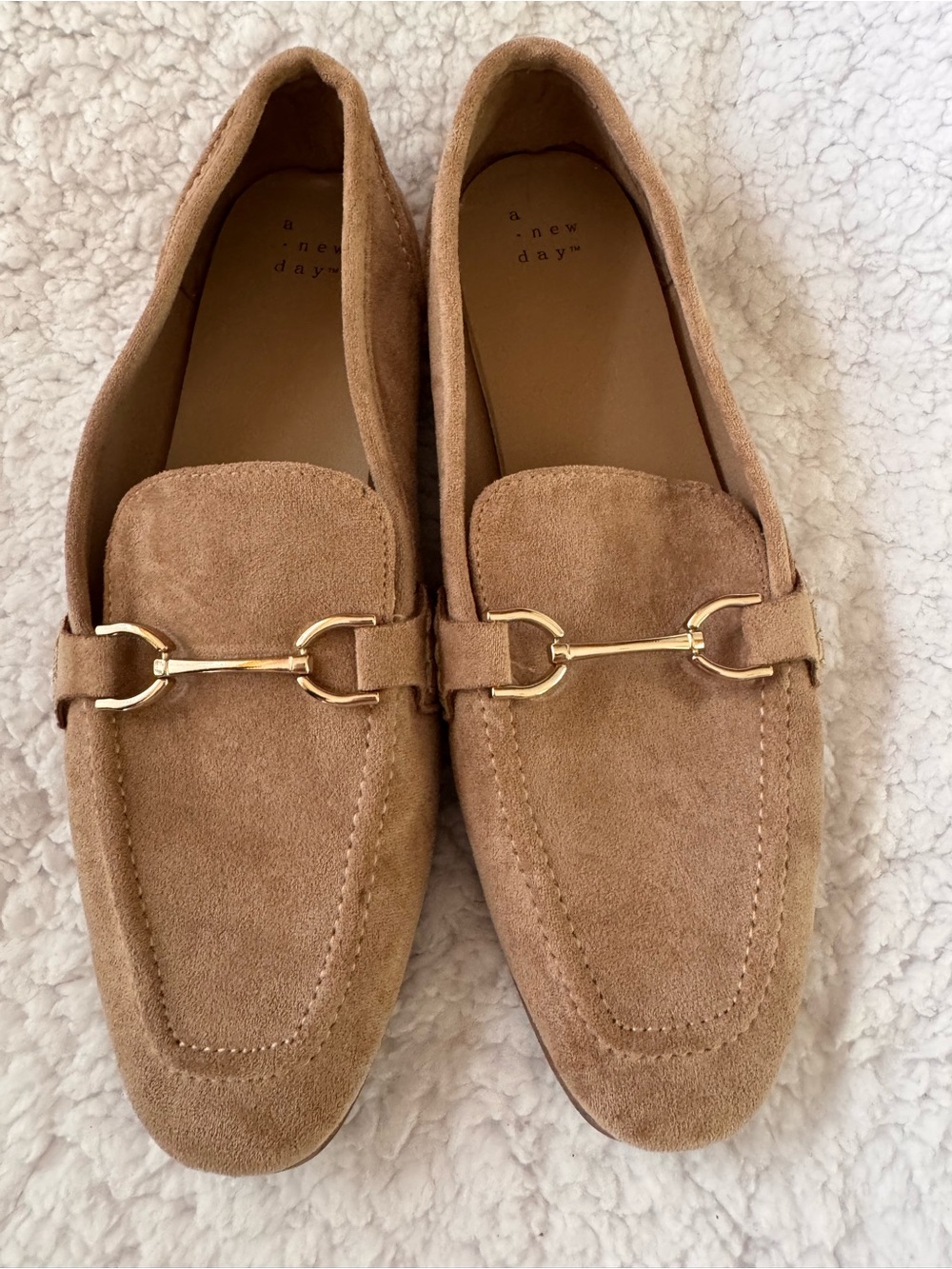 a new day Women’s Tan Suede Bit Loafers